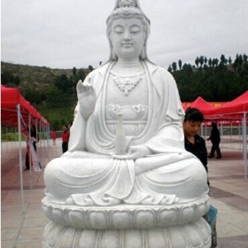 福建石雕現(xiàn)貨觀音，石雕四面觀音菩薩，觀音實(shí)力廠家